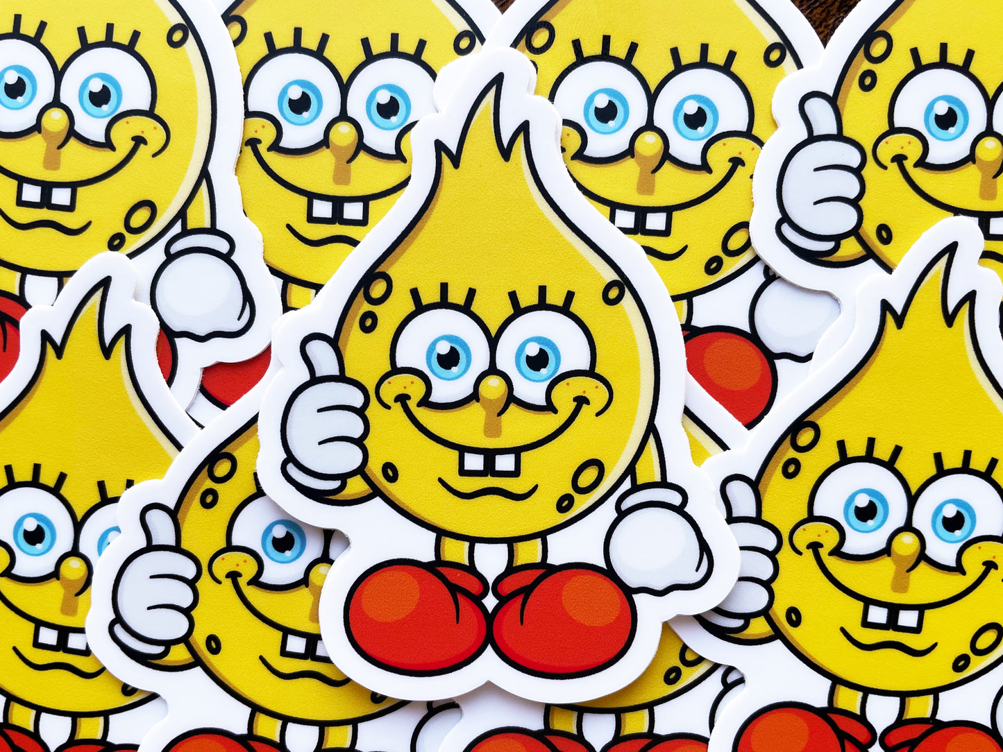 SpongeBob Flame Boy World Industries Sticker