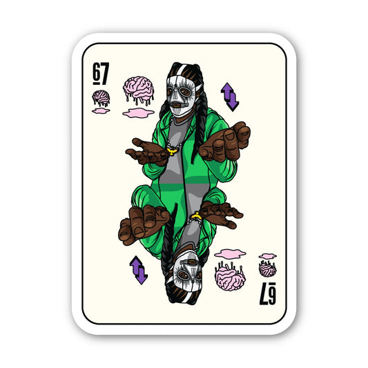 6-7 Skrilla Playing Card Sticker