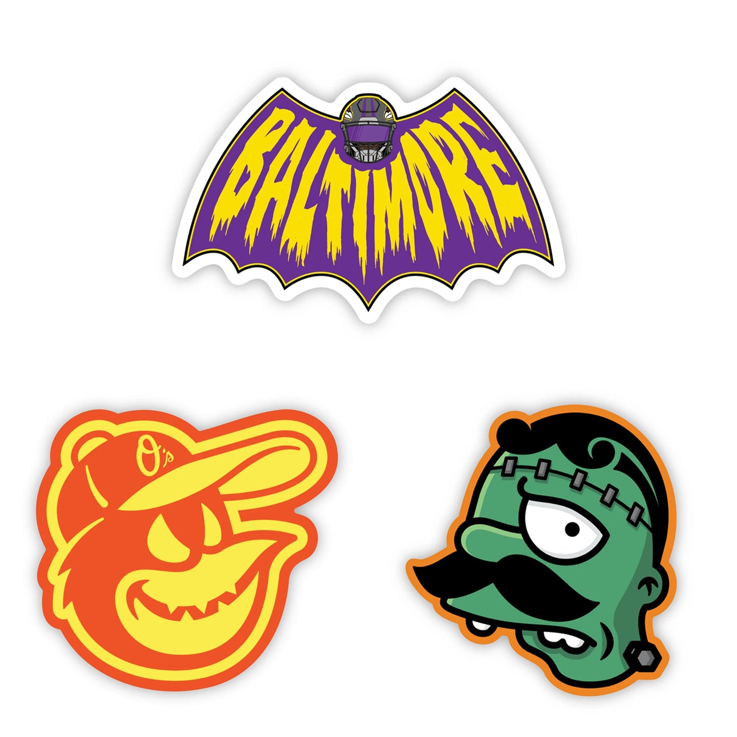 Baltimore Halloween Sticker Pack | 3 Waterproof Vinyl Stickers