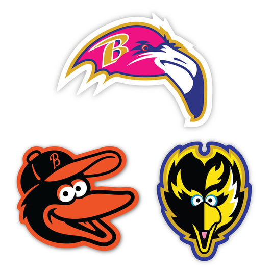 Baltimore Birds Sticker Pack | 3 Waterproof Vinyl Stickers