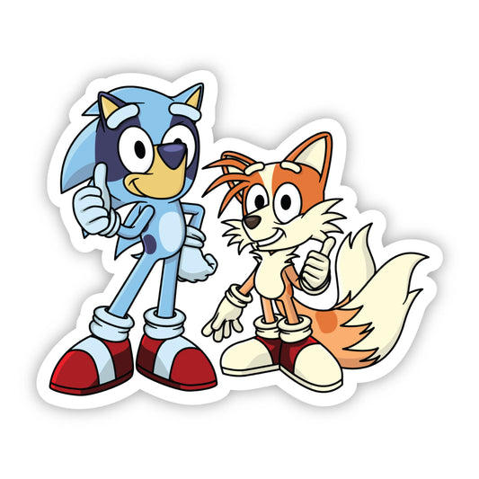 Bluey Sonic & Bingo Tails Sticker