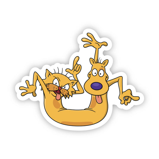 Porkchop & Stinky CatDog Sticker