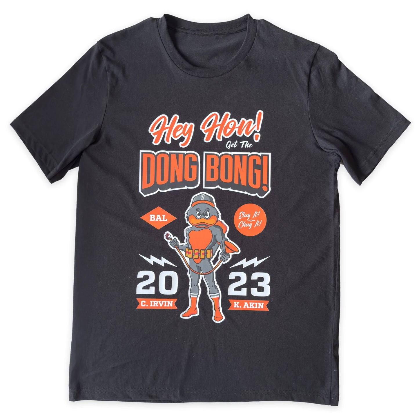 Hey Hon! Get the Dong Bong Shirt | Funny Baltimore Baseball Fan Graphic Tee