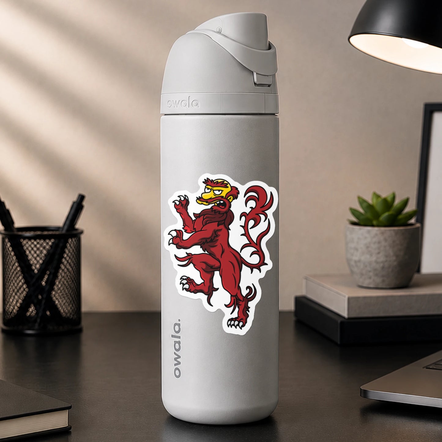 Groundskeeper Willie Scottish Lion Sticker
