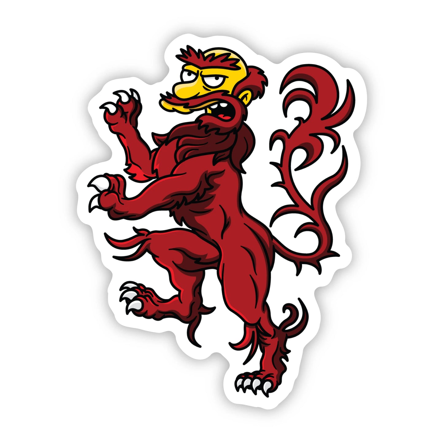 Groundskeeper Willie Scottish Lion Sticker