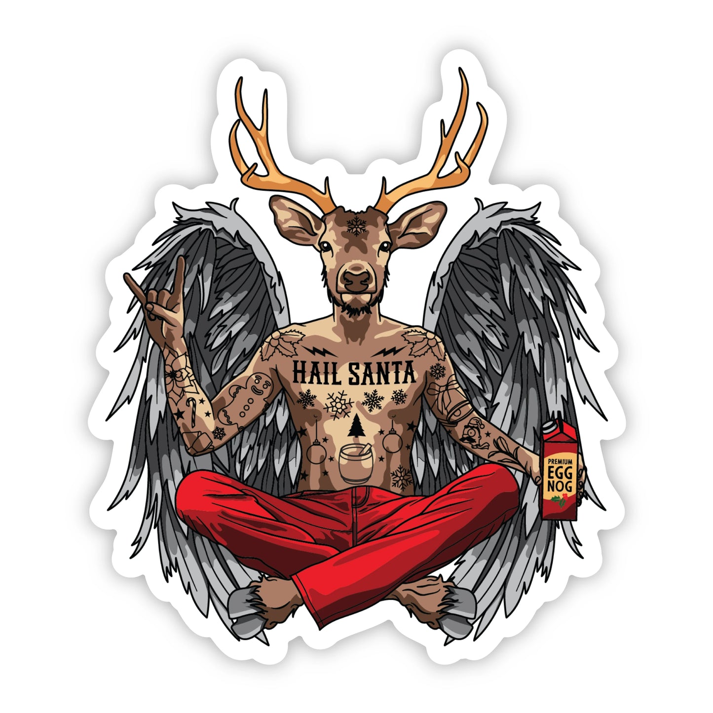 Hail Santa Baphomet Sticker