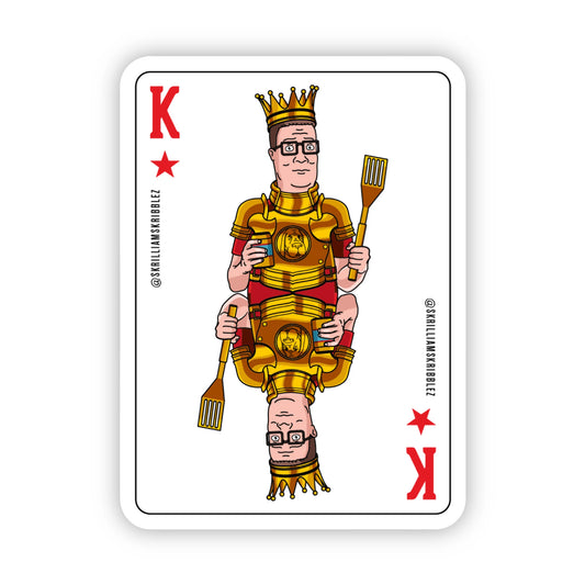 Hank Hill Playing Card Sticker