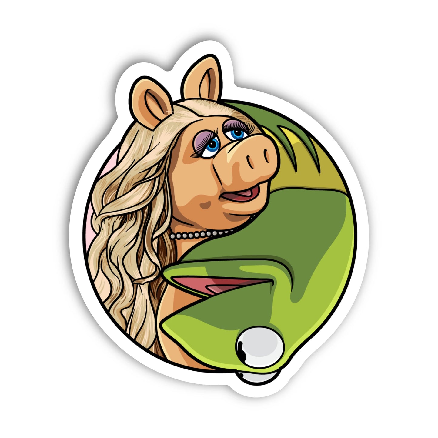 Kermit & Miss Piggy Yin Yang Sticker