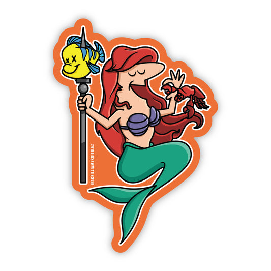 Little Mermaid Little Caesars Sticker