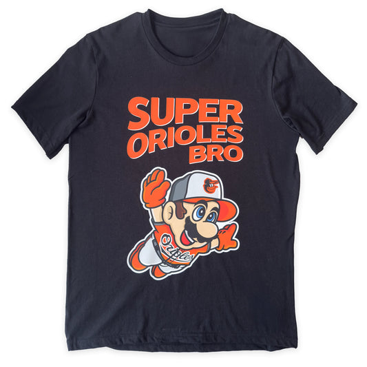 Super Orioles Bro Shirt | Funny Baltimore Baseball Retro Gaming Graphic Tee