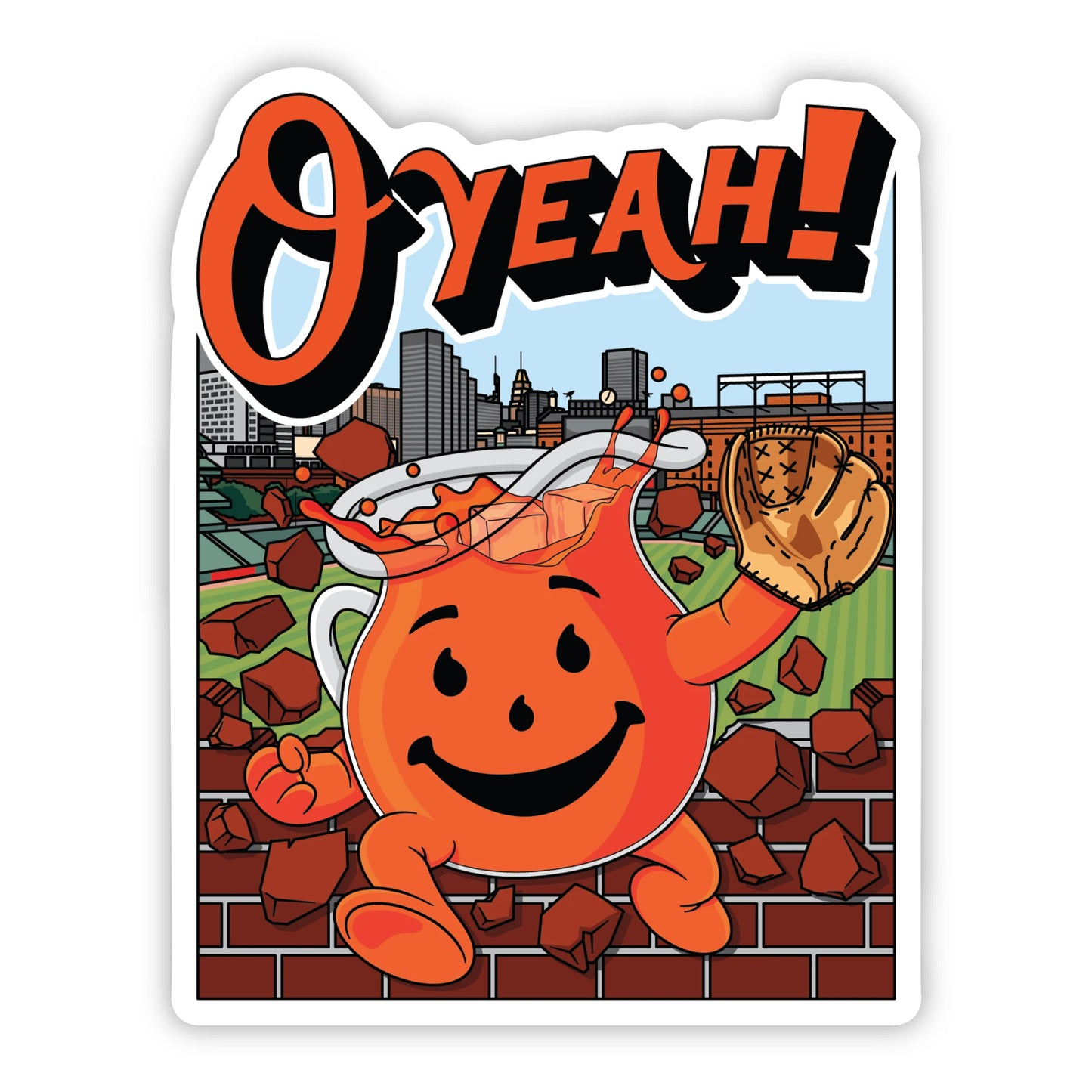 O Yeah! Orioles Kool-Aid Sticker