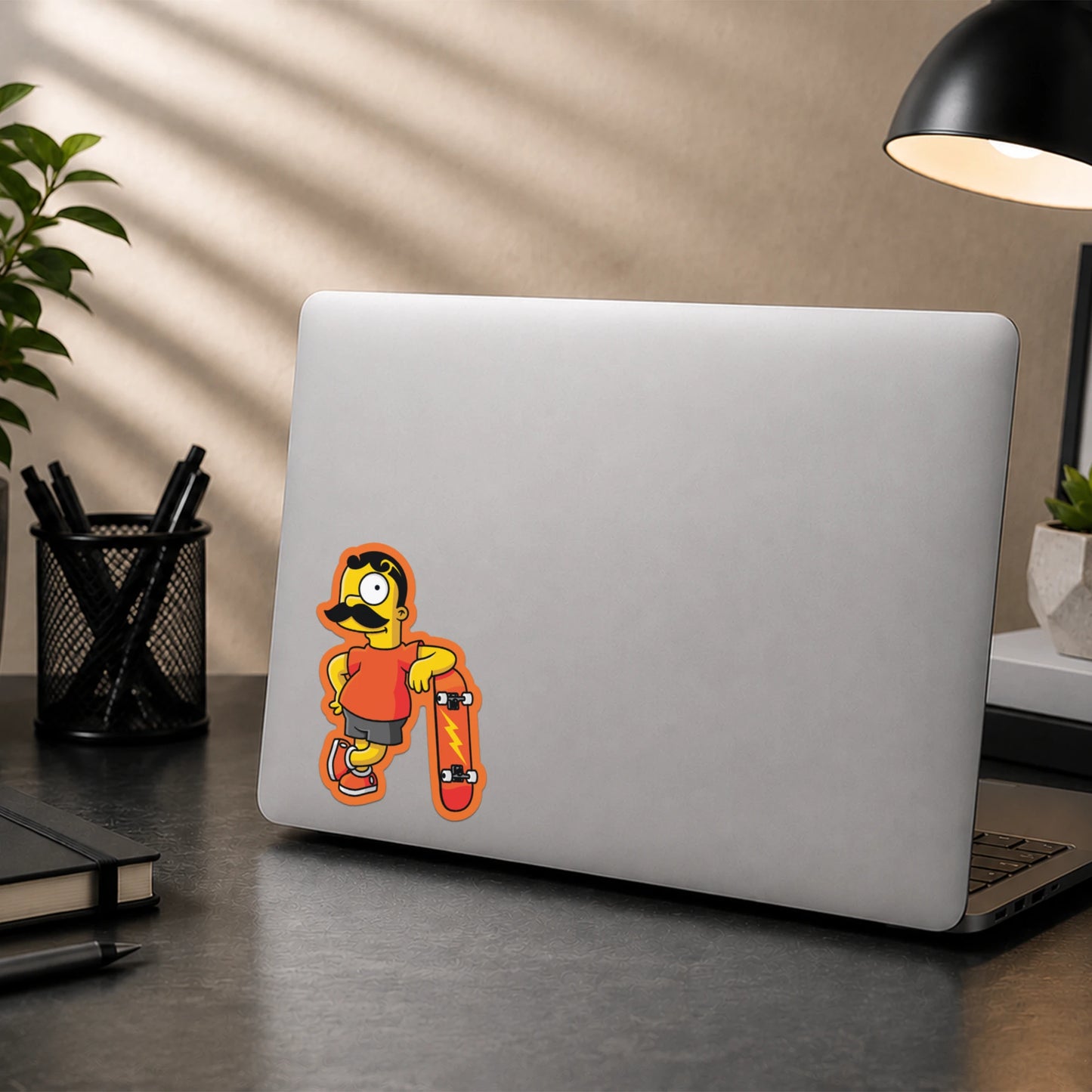 Natty Boh Bart Skateboard Sticker (Orange)