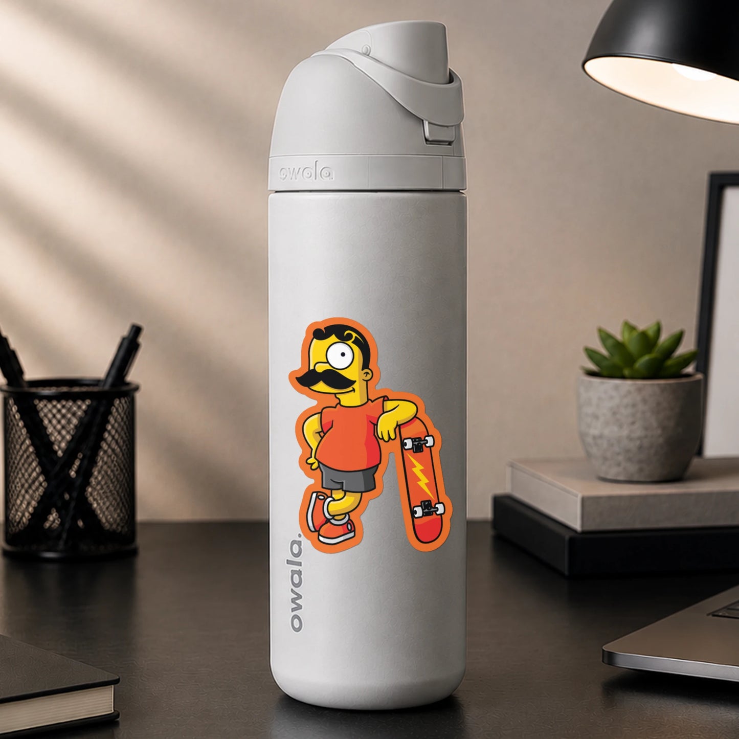 Natty Boh Bart Skateboard Sticker (Orange)
