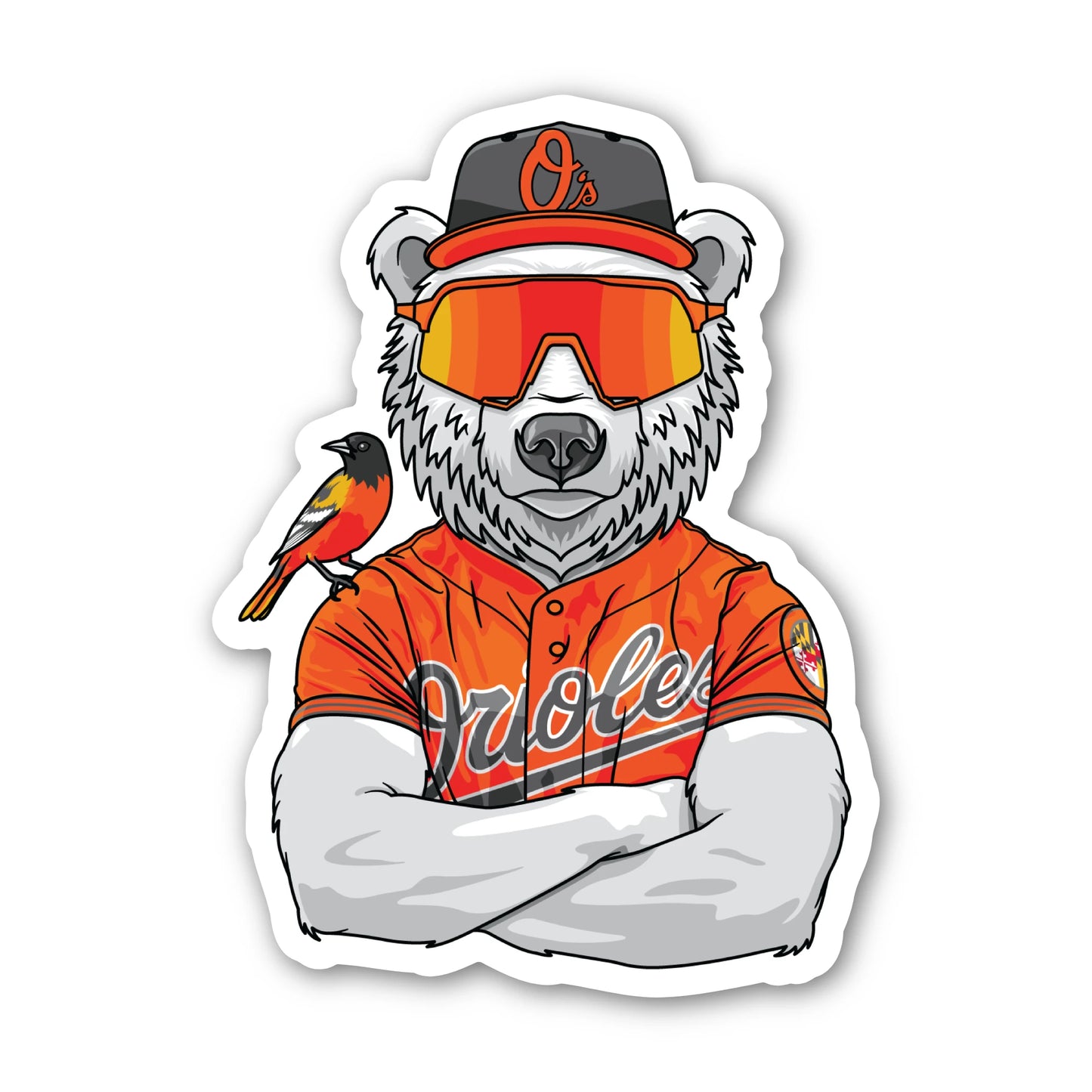 Pete Alonso Polar Bear Orioles Sticker