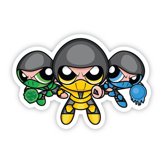 Powerpuff Girls Mortal Kombat Sticker
