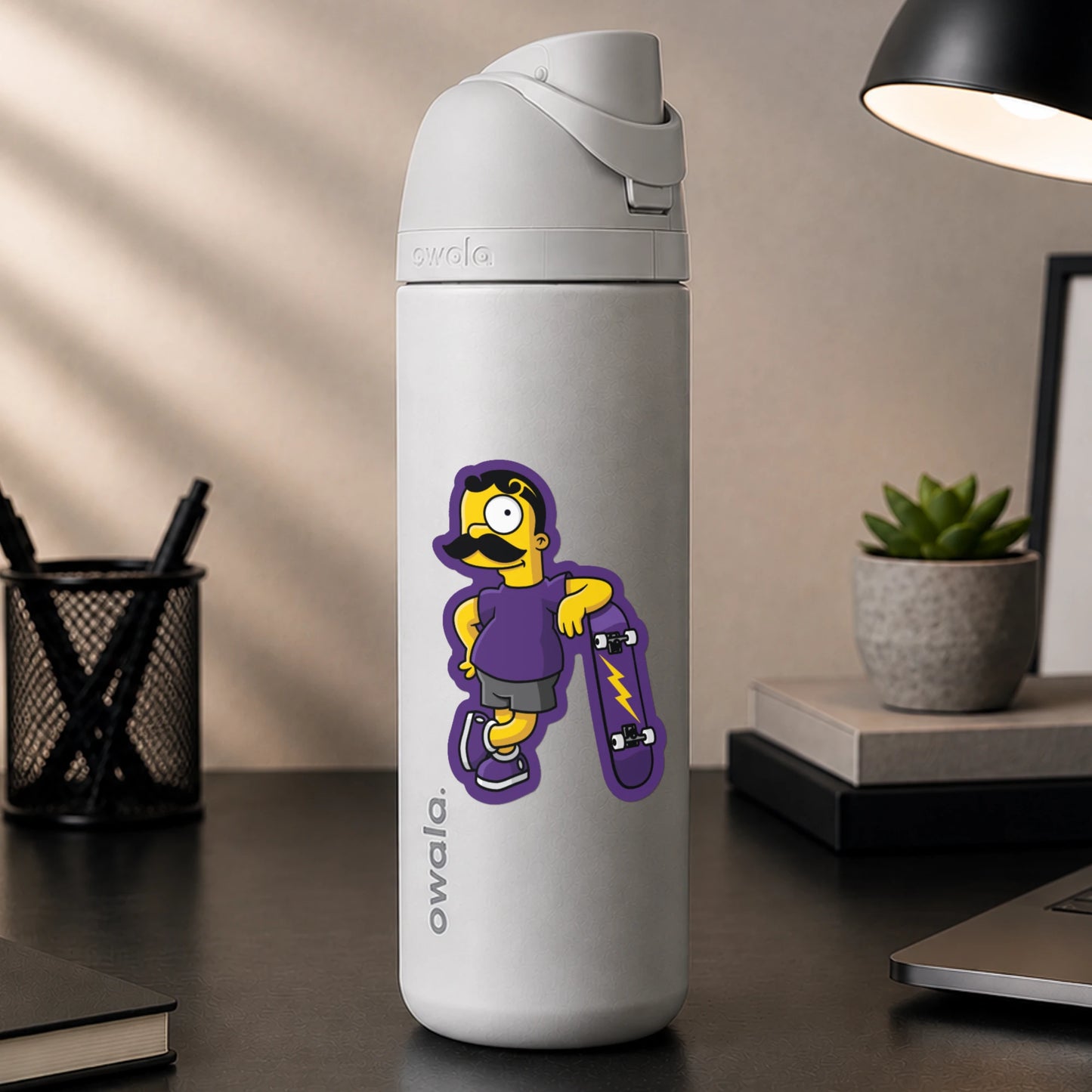 Natty Boh Bart Skateboard Sticker (Purple)