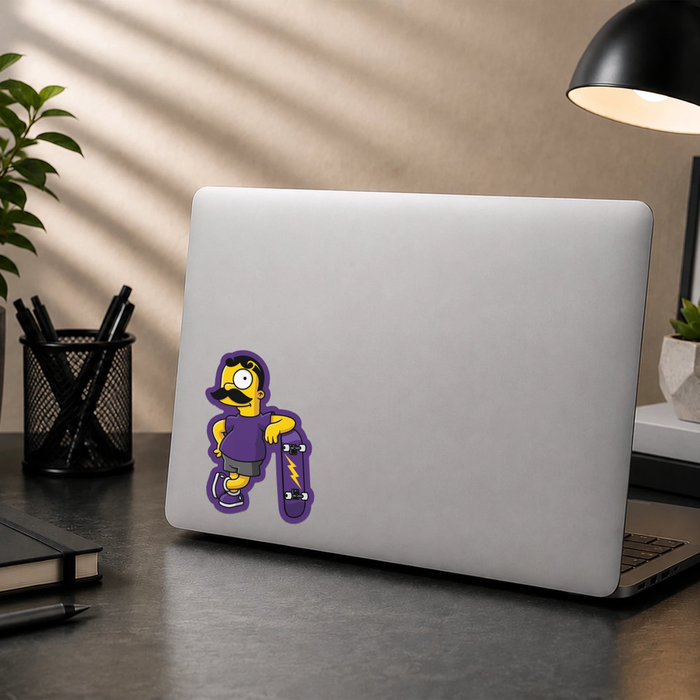 Natty Boh Bart Skateboard Sticker (Purple)