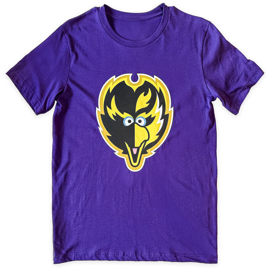 Purple Rising Big Bird Shirt | Funny Baltimore Football Fan Graphic Tee