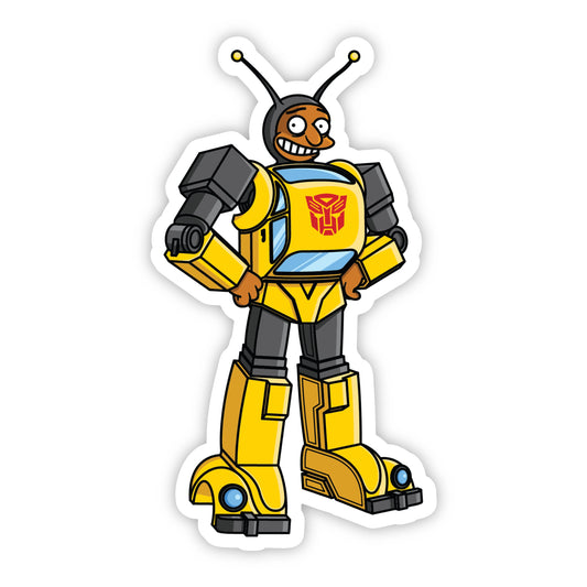 Bumblebee Man Transformers Sticker