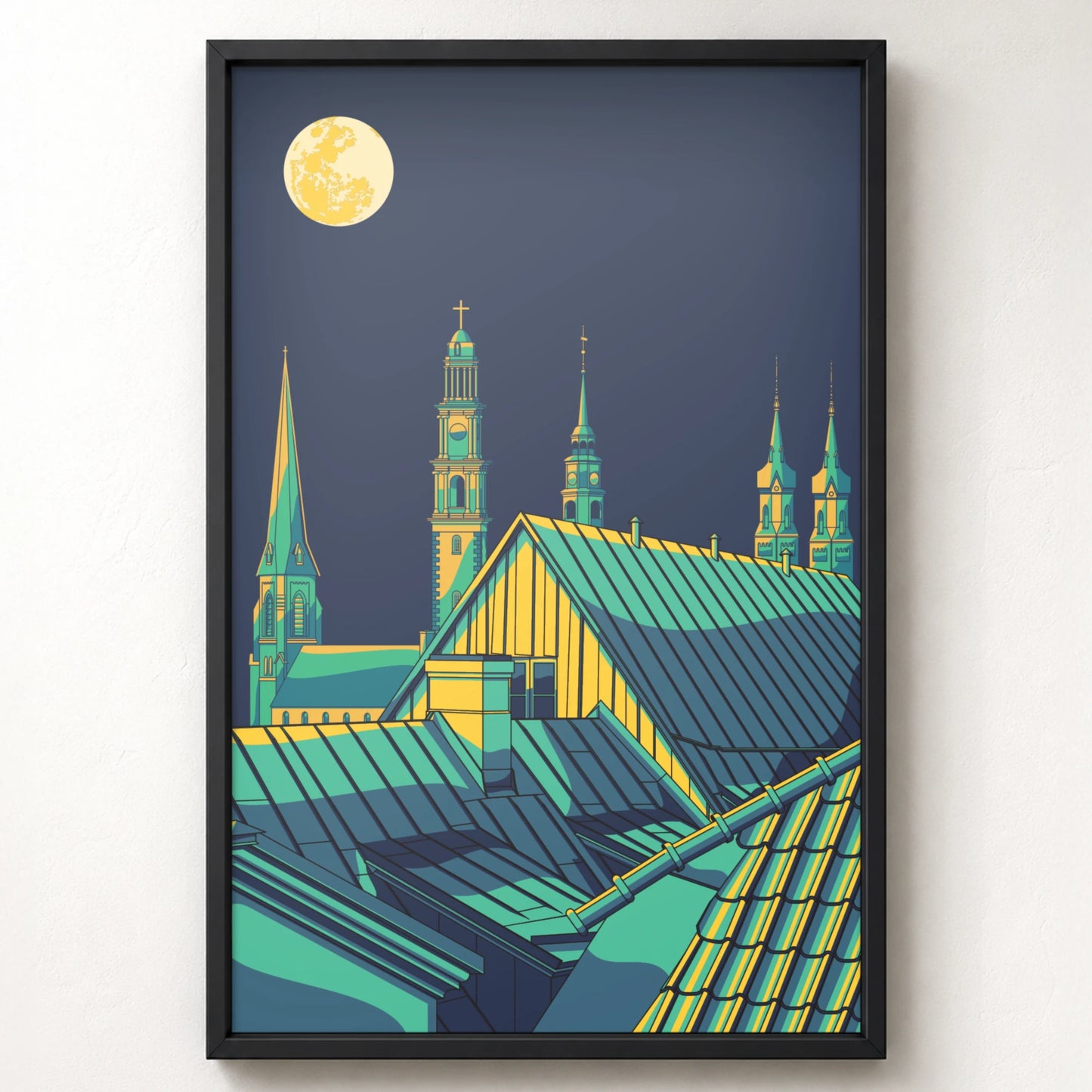 Clustered Spires of Frederick Poster Print