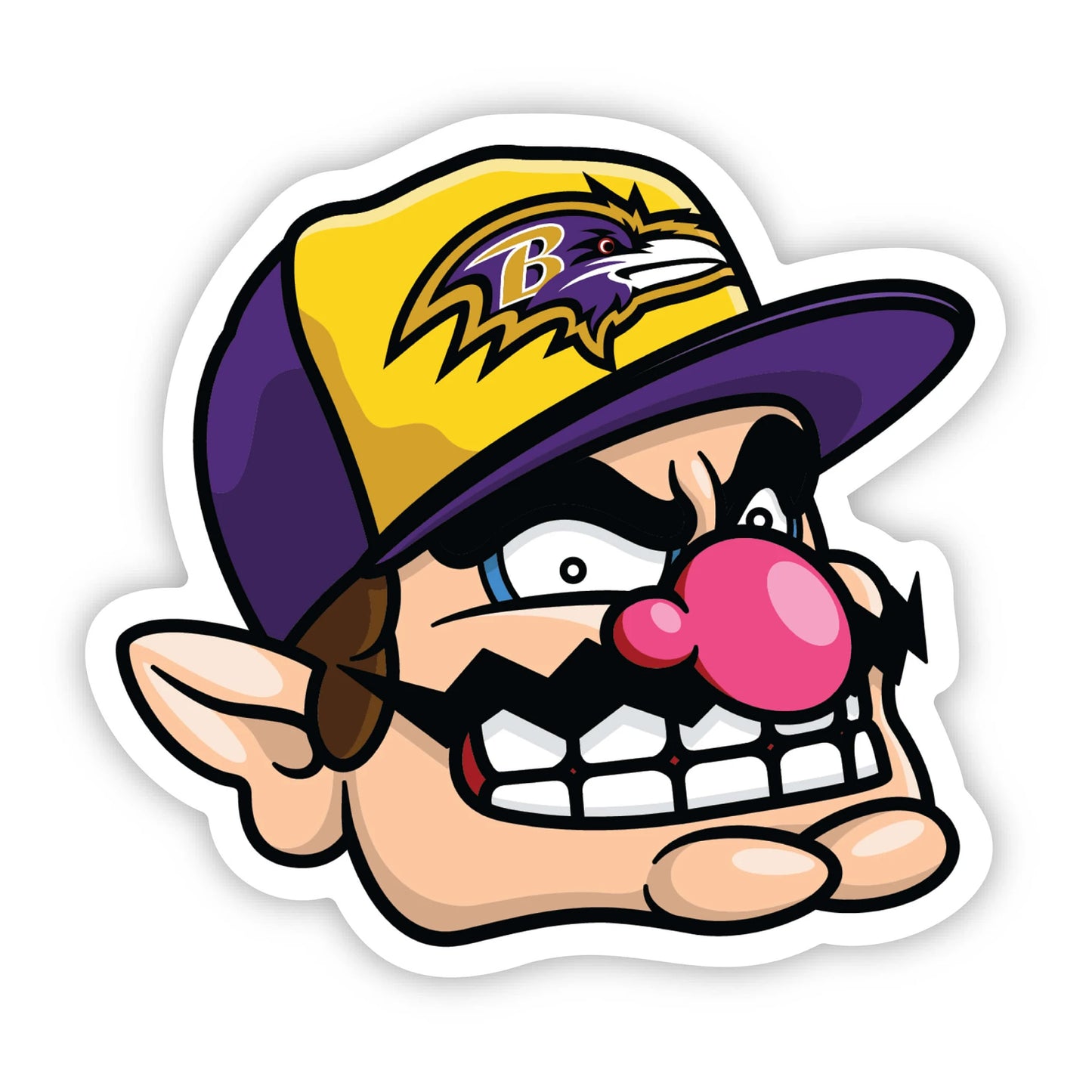 Baltimore Wario Ravens Sticker