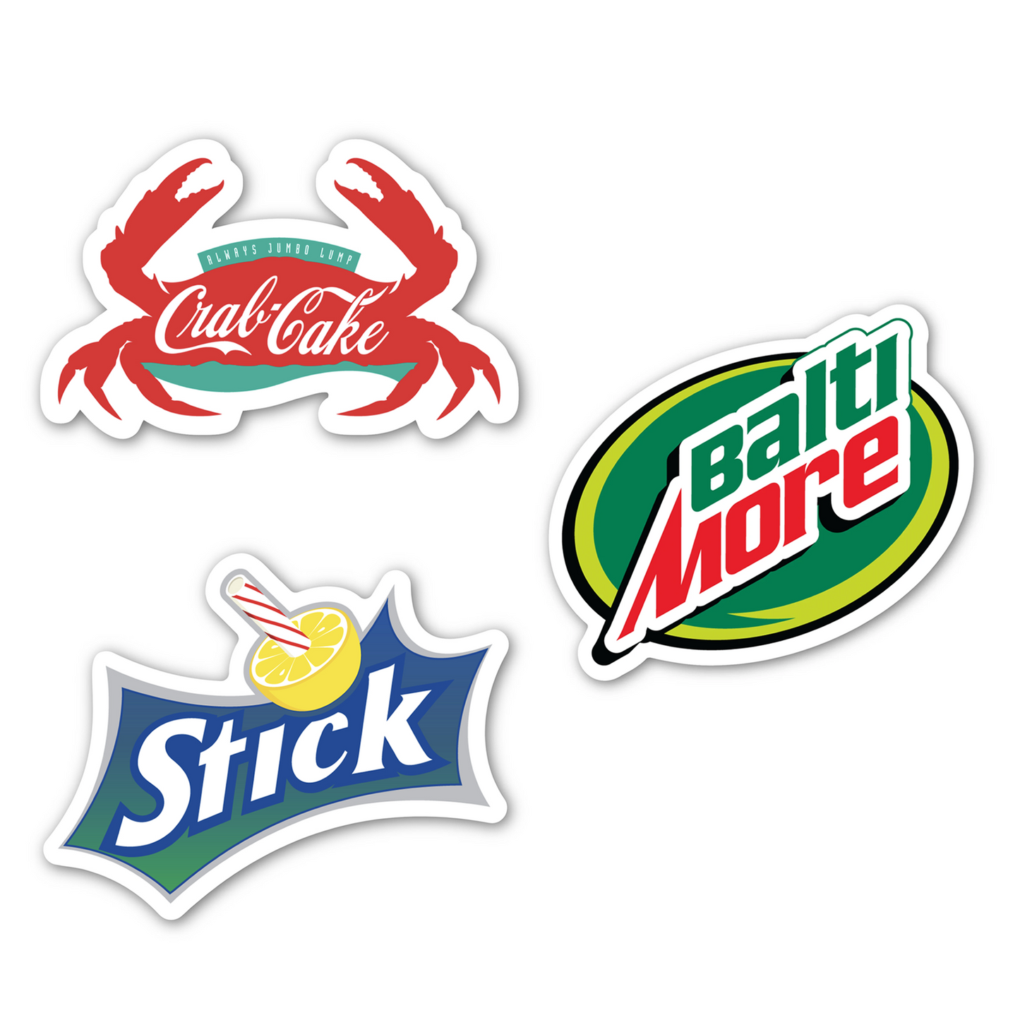 Baltimore Soda Sticker Pack | 3 Waterproof Vinyl Stickers