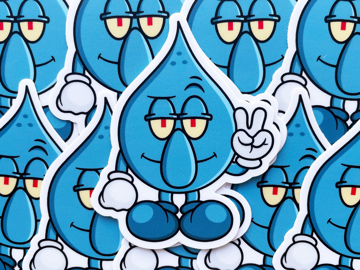 Squidward Wet Willy World Industries Sticker